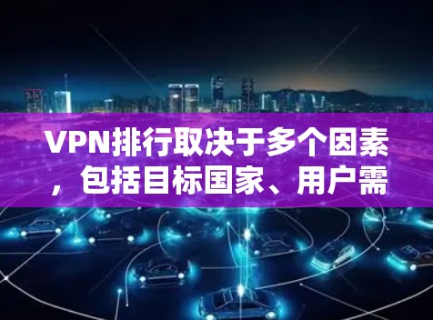 VPN排行取决于多个因素，包括目标国家、用户需求、服务提供商、技术实力、安全性等。以下是一些主要的VPN服务类别及其特点，供您参考