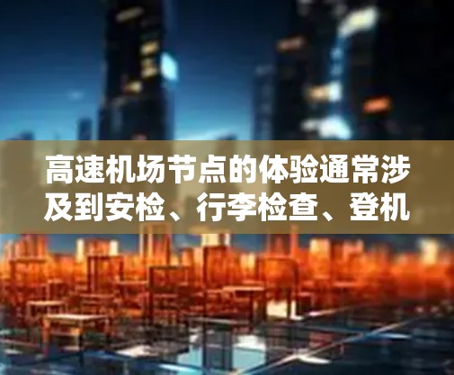 高速机场节点的体验通常涉及到安检、行李检查、登机流程等服务，这些体验可以帮助你更安全、舒适地进入机场。以下是一些高速机场节点可能提供的体验和特点