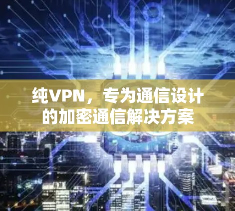 纯VPN,专为通信设计的加密通信解决方案 纯VPN,专为通信设计的加密通信解决方案