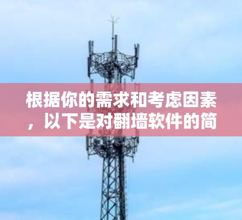 根据你的需求和考虑因素，以下是对翻墙软件的简要分析和推荐