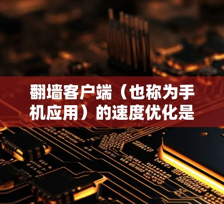 翻墙客户端（也称为手机应用）的速度优化是提升用户体验的重要方面。以下是一些常见的优化方案和解决方法，以帮助你优化翻墙客户端的速度