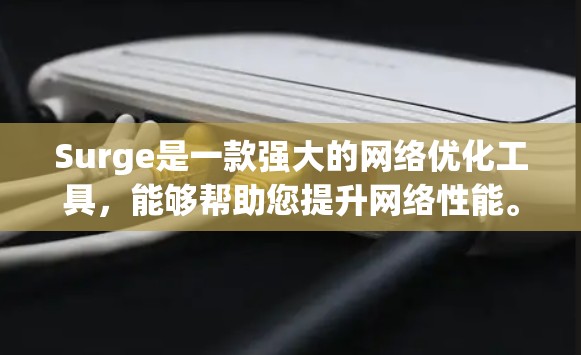Surge是一款强大的网络优化工具，能够帮助您提升网络性能。以下是对Surge网络优化功能的详细指南