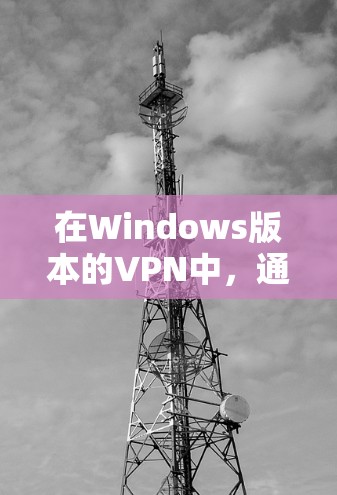在Windows版本的VPN中，通常存在两个主要部分，客户端和服务器端。服务器端主要用于管理服务器，而客户端用于连接。为了确保这些功能正常运行，按照以下步骤操作