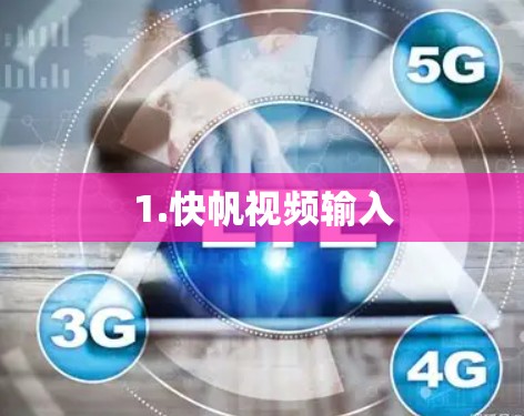 1.快帆视频输入
