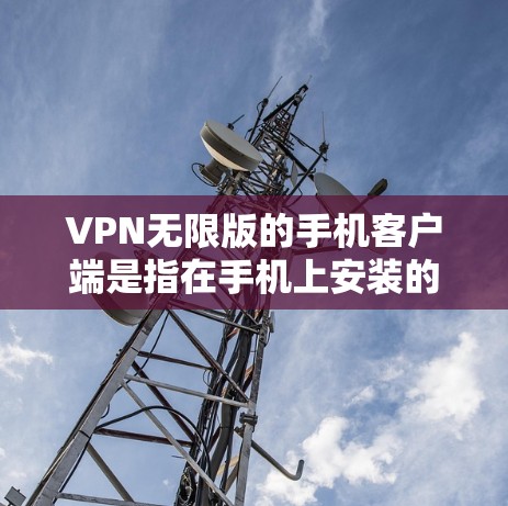 VPN无限版的手机客户端是指在手机上安装的VPN应用程序，用户可以通过它在手机上进行VPN访问。以下是一些可能的步骤和注意事项，帮助您在手机上使用VPN无限版客户端