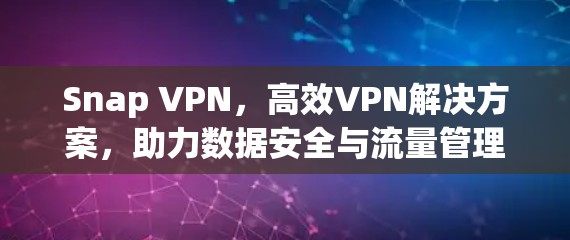 Snap VPN，高效VPN解决方案，助力数据安全与流量管理
