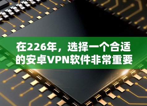 在226年,选择一个合适的安卓VPN软件非常重要,因为它需要支持最新的技术、安全性以及用户界面友好。以下是一些推荐的软件,帮助您高效地使用安卓VPN 在226年,选择一个合适的安卓VPN软件非常重要,因为它需要支持最新的技术、安全性以及用户界面友好。以下是一些推荐的软件,帮助您高效地使用安卓VPN