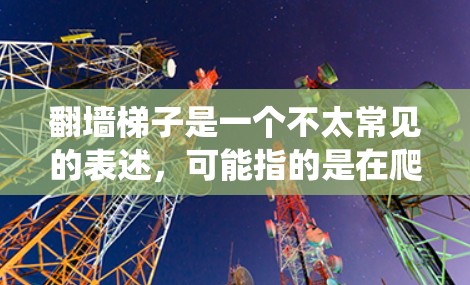 翻墙梯子是一个不太常见的表述，可能指的是在爬墙时利用翻墙技术或特殊工具来爬行的一种方法。具体来说，可能是指在墙面上翻转后使用某种梯子或工具来爬行。这种表述可能源于对传统爬墙技术的误解或创新