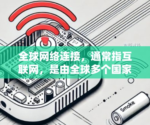 全球网络连接，通常指互联网，是由全球多个国家和地区合作构建的网络服务，能够提供统一的网络基础设施和互联网资源，实现全球范围内的信息交流、数据传输和资源共享
