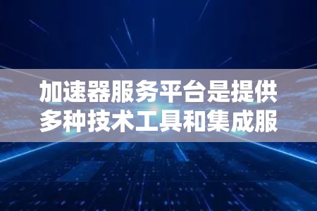 加速器服务平台是提供多种技术工具和集成服务的平台，帮助开发者高效开发、测试和部署应用。它涵盖从开发工具到云服务的各个方面，帮助开发者更快地达到最佳状态。以下是对其的主要概述