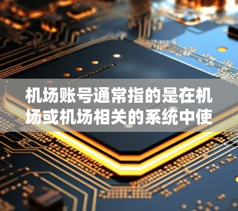 机场账号通常指的是在机场或机场相关的系统中使用的一个特定的账户或登录方式。以下是一些可能的机场账号信息，供您参考