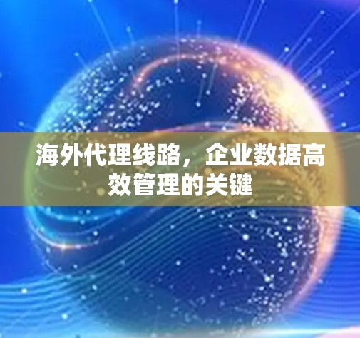 海外代理线路，企业数据高效管理的关键