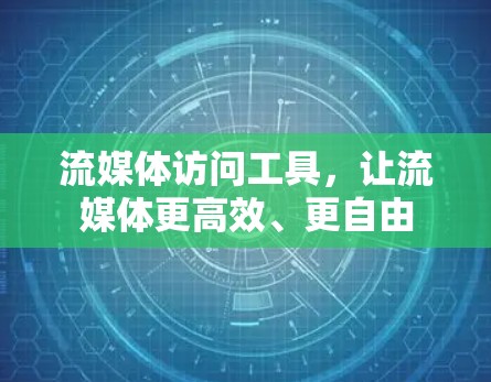 流媒体访问工具，让流媒体更高效、更自由