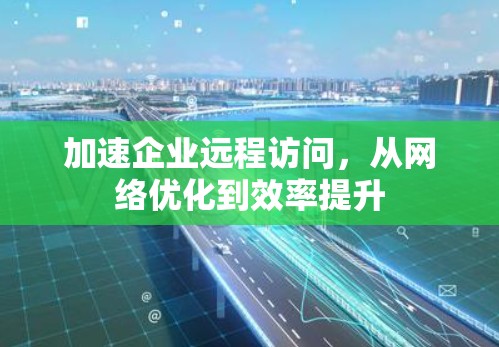 加速企业远程访问，从网络优化到效率提升