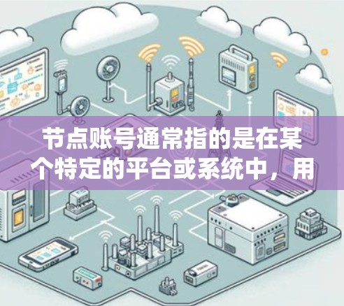 节点账号通常指的是在某个特定的平台或系统中,用户通过某个特定的角色或身份(如节点)来完成交易或操作。不同的平台可能有不同的规则和流程,因此节点账号可能有不同的具体含义。以下是一些可能的解释 节点账号通常指的是在某个特定的平台或系统中,用户通过某个特定的角色或身份(如节点)来完成交易或操作。不同的平台可能有不同的规则和流程,因此节点账号可能有不同的具体含义。以下是一些可能的解释