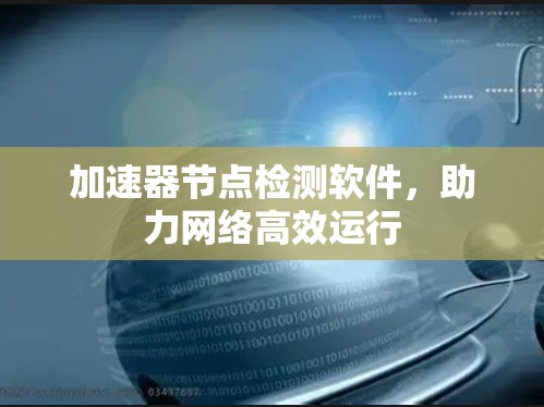 加速器节点检测软件，助力网络高效运行