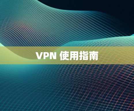 VPN 使用指南 VPN 使用指南