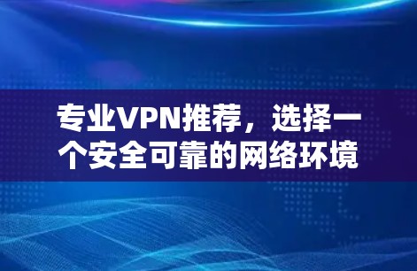 专业VPN推荐，选择一个安全可靠的网络环境