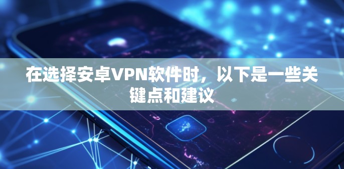 在选择安卓VPN软件时，以下是一些关键点和建议