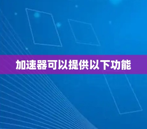 加速器可以提供以下功能