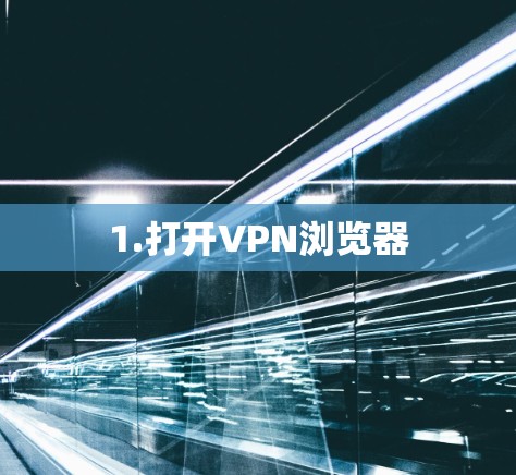 1.打开VPN浏览器 1.打开VPN浏览器
