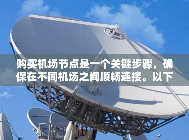 购买机场节点是一个关键步骤，确保在不同机场之间顺畅连接。以下是详细的购买流程
