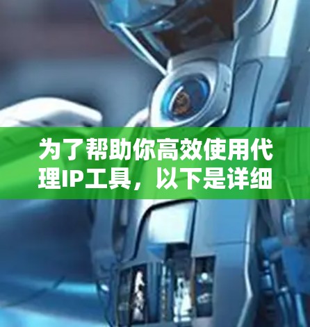 为了帮助你高效使用代理IP工具，以下是详细的步骤说明