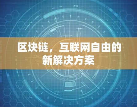 区块链，互联网自由的新解决方案